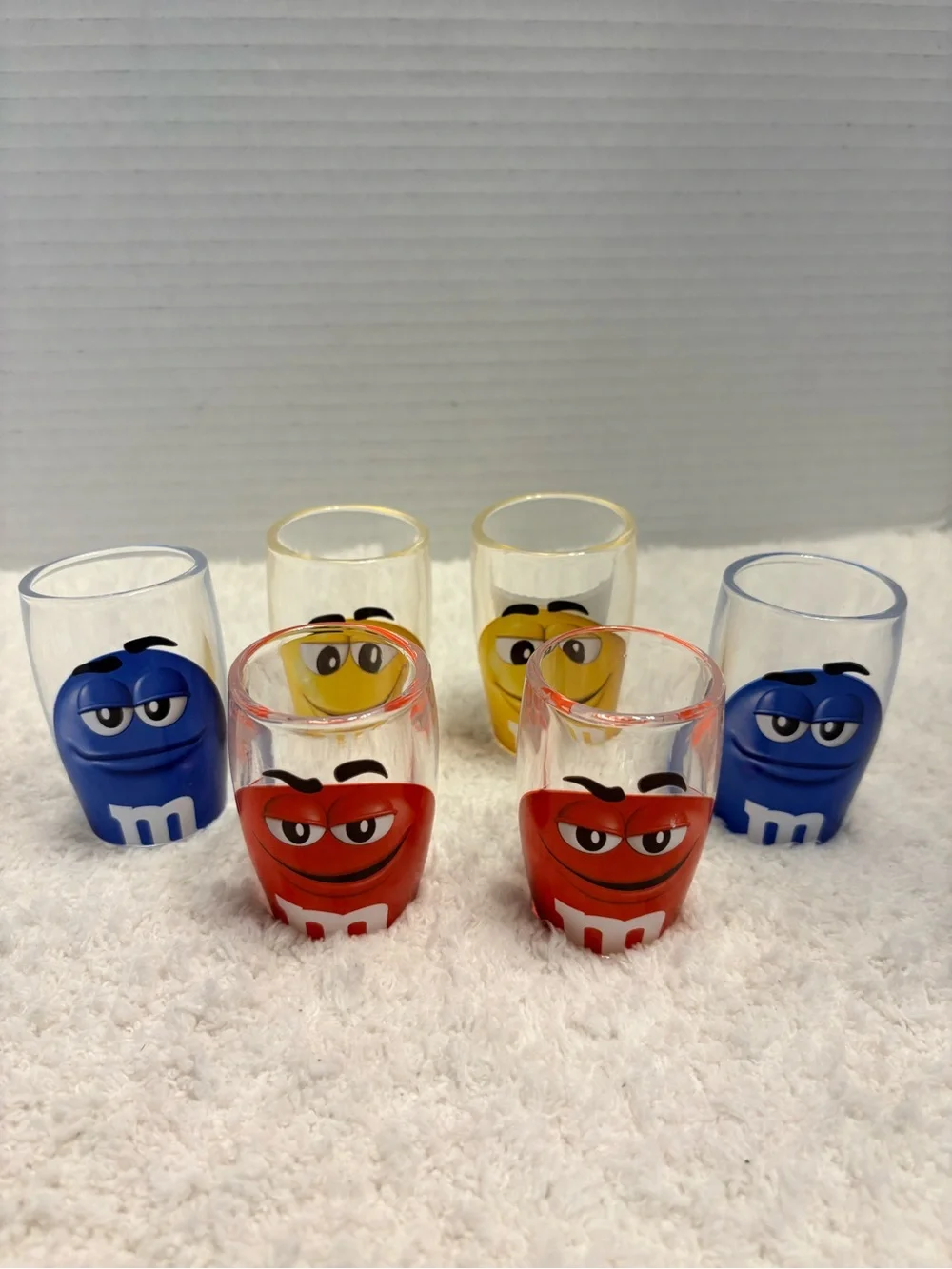 M&M'S Character Shot Glass Set of Six 2.5” high NWT